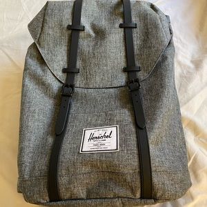Herschel Gray snap closure laptop backpack